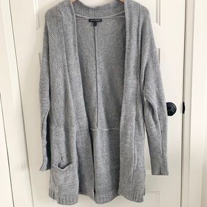 long grey cardigan